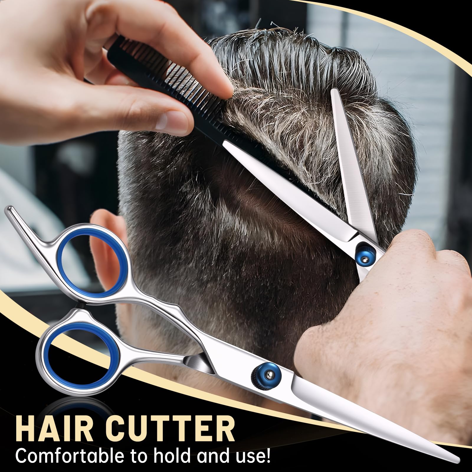 YUQGAOP 10-in-1 hair cutting kit includes bag for easy storage.