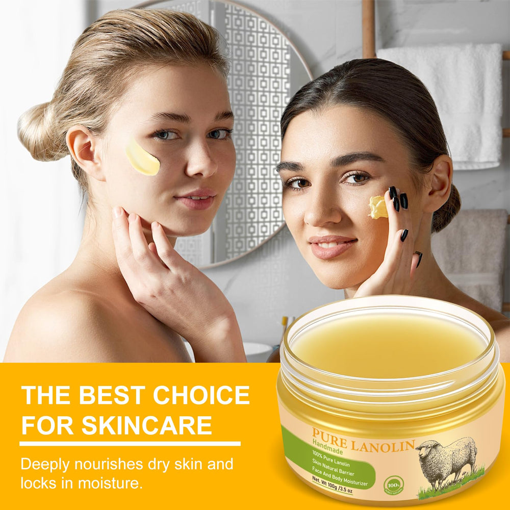 YURHERSU Pure Lanolin Face Balm ingredient emphasis for skin protection.
