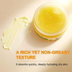 Close-up of YURHERSU balm on skin showing a light protective layer.