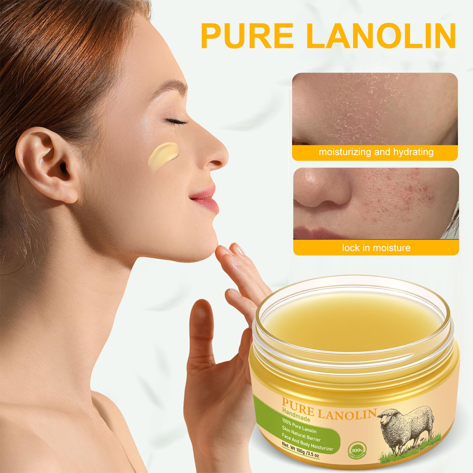 Texture close-up of YURHERSU balm, smooth and easy to apply.