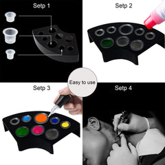 Yuronam tapas grandes para tatuaje, útiles para colores intensos y cobertura.