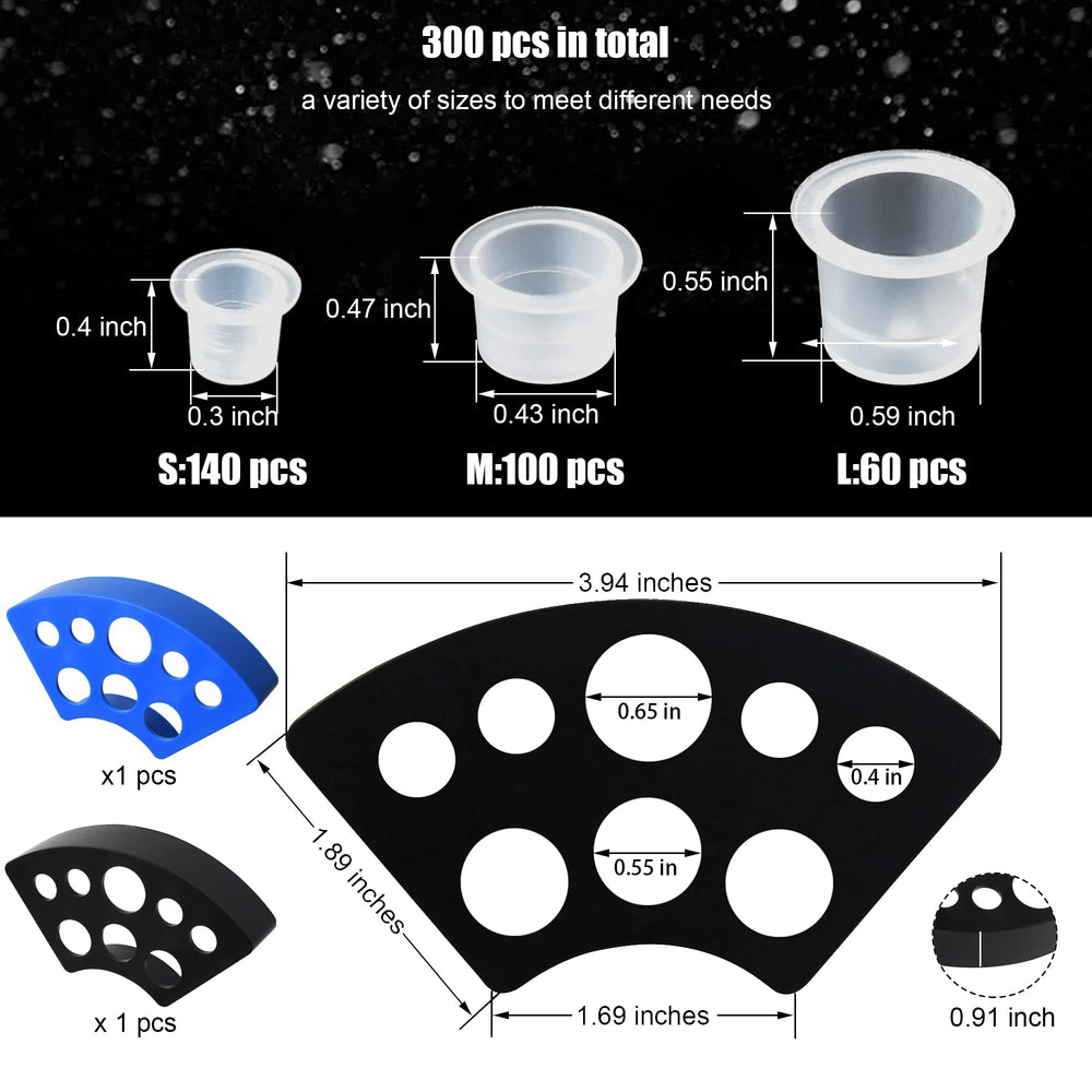 Yuronam tapas pequeñas para tatuaje, ideal para porciones precisas y control de color.