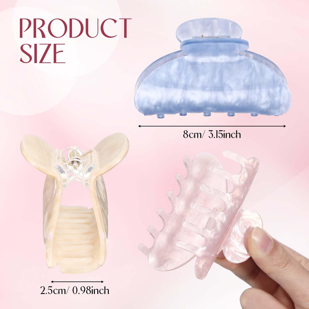 Yuxung white acrylic hair claw clip with translucent finish for everyday styling
