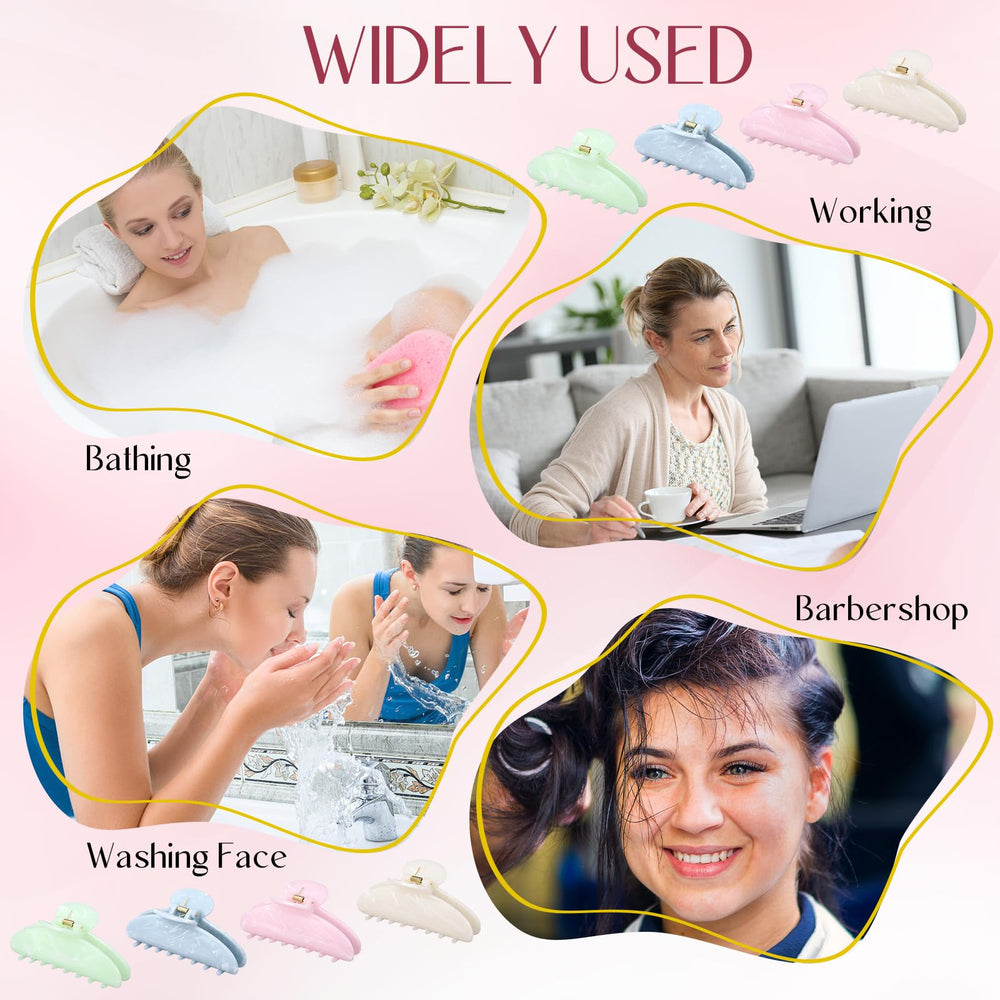 Yuxung 8pcs acrylic hair clip chic styling helps create neat looks with comfortable hold all day.