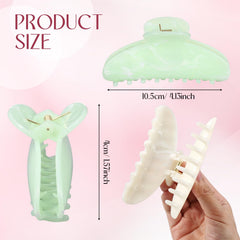 Yuxung 8pcs white marble acrylic hair clip enhances gentle styling with non slip grip.