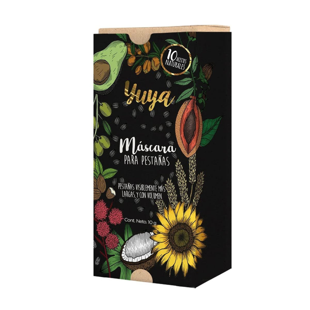 YuYa Mascara natural con aceites y aplicador compacto para una aplicación suave en pestañas