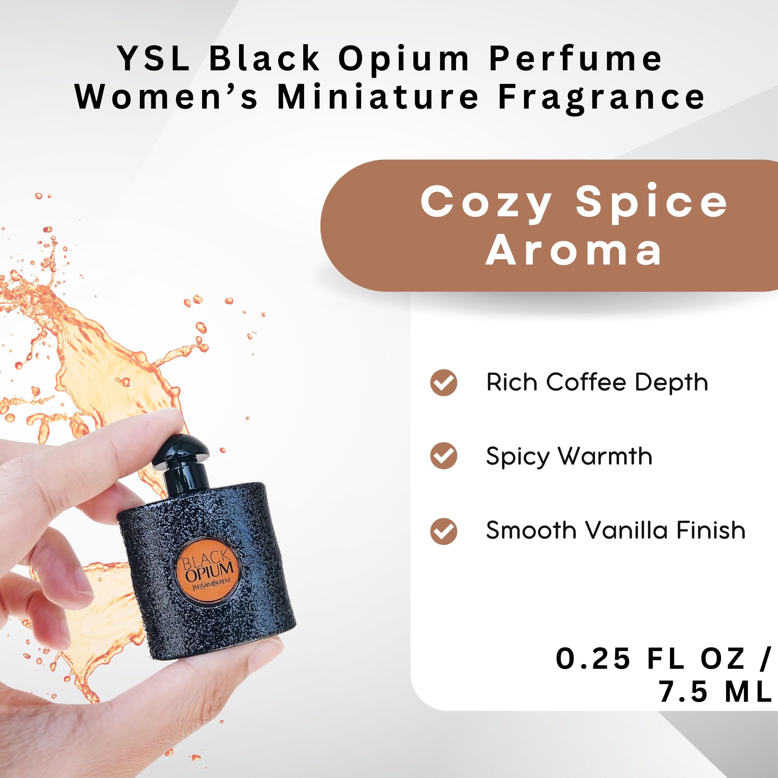 Compact packaging of YSL Black Opium mini, easy to store.
