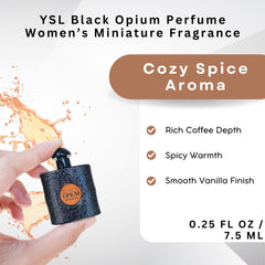 Compact packaging of YSL Black Opium mini, easy to store.