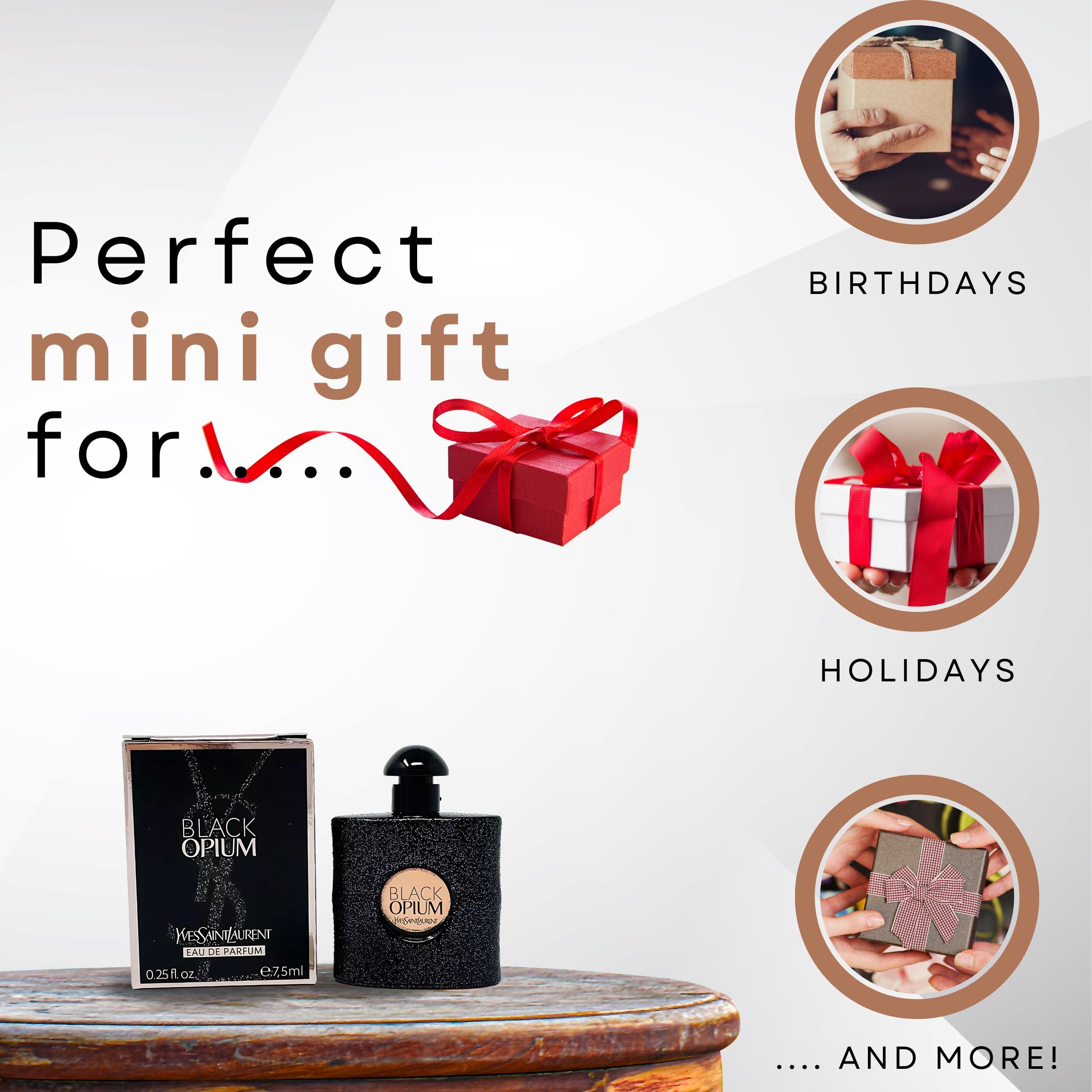 Compact appearance of the bottle; purse-friendly size.