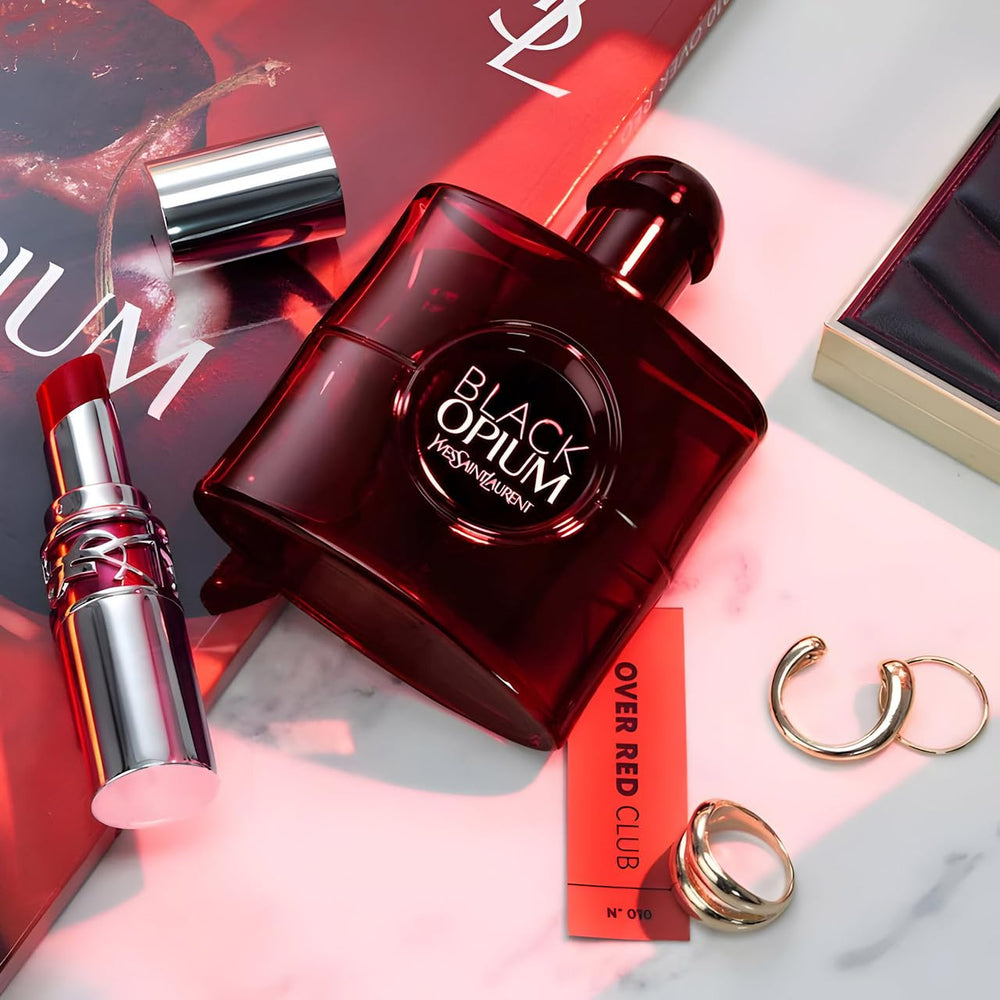 YSL Black Opium Over Red packaging box ready for gifting