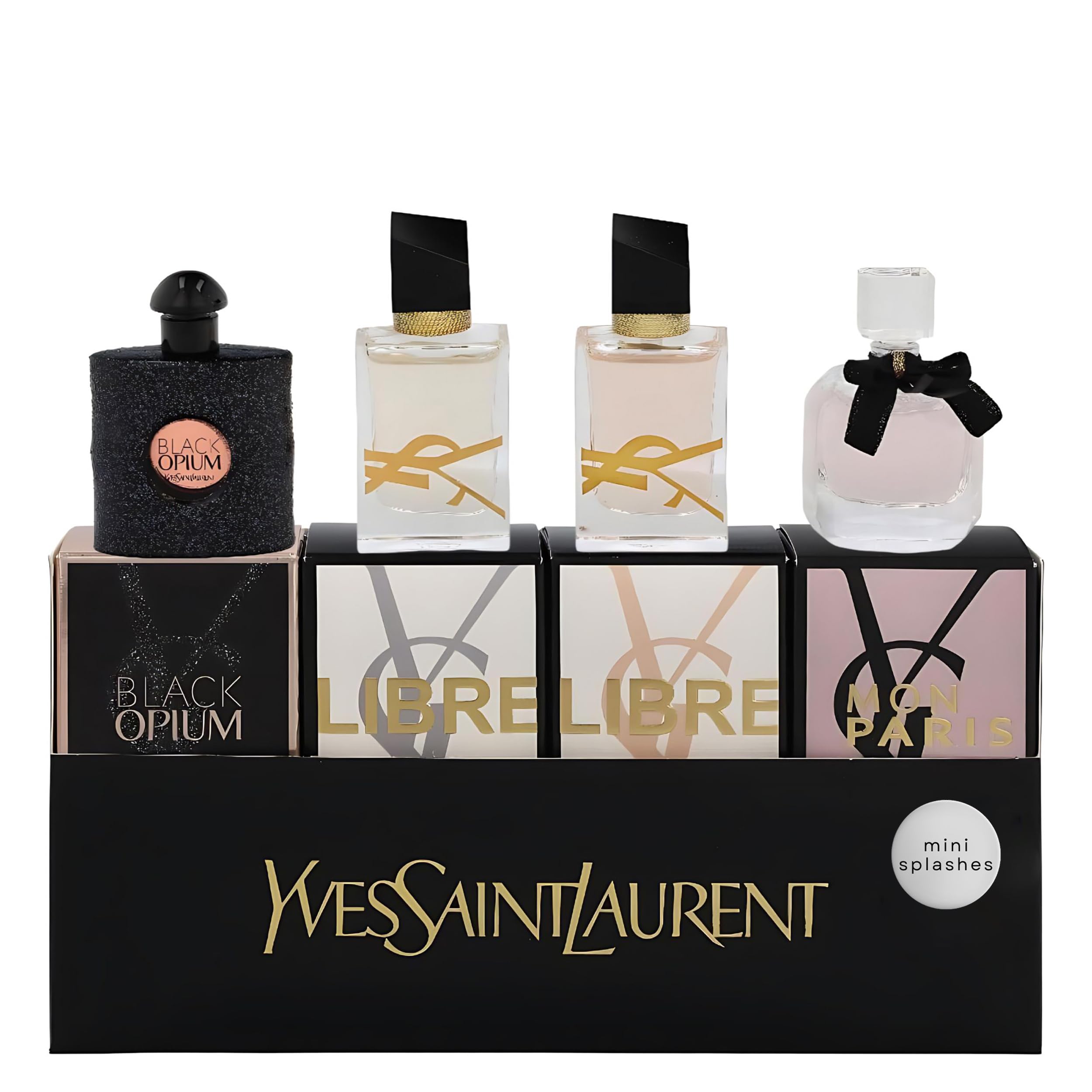 YSL Black Opium bottle mini set for on the go glam and discovery