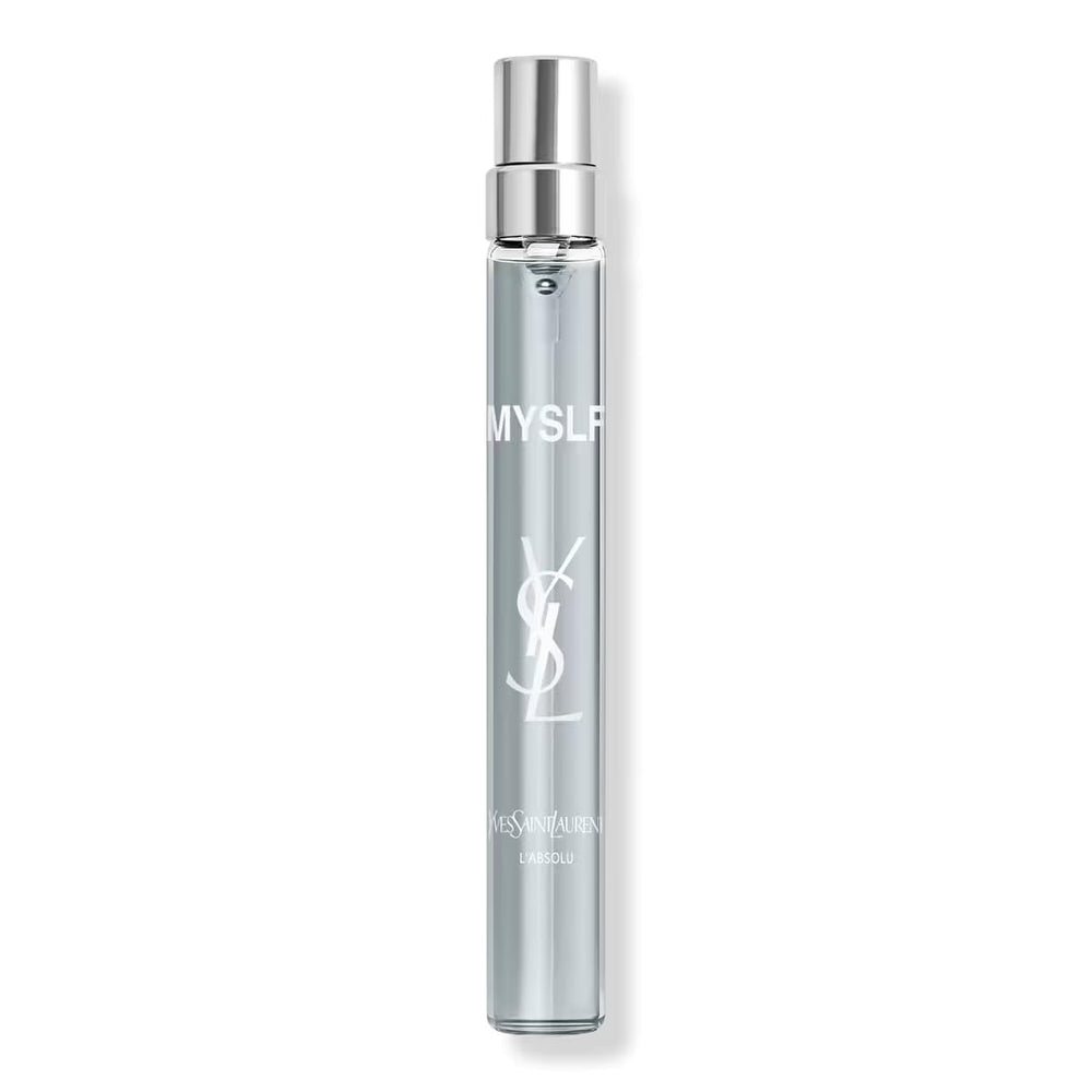 YSL MYSLF ABSOLU travel spray with ginger note for on-the-go freshness.