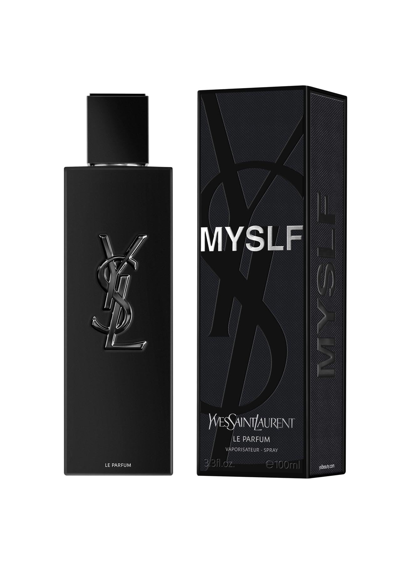 YSL Myslf Le Parfum bottle close-up, refined craftsmanship and refill-friendly design