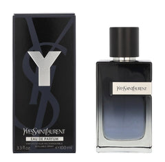 Yves Saint Laurent Y EDP bottle with sleek masculine silhouette.
