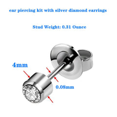 YWDKJGS disposable ear piercing kit offers hygienic, easy setup.