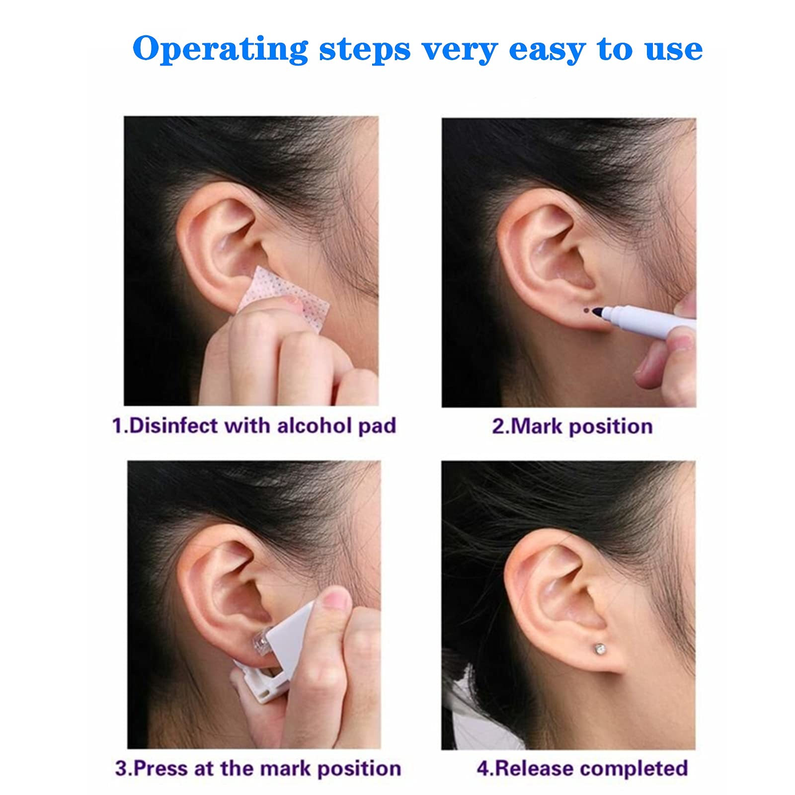 YWDKJGS step-by-step guidance supports safe home piercing
