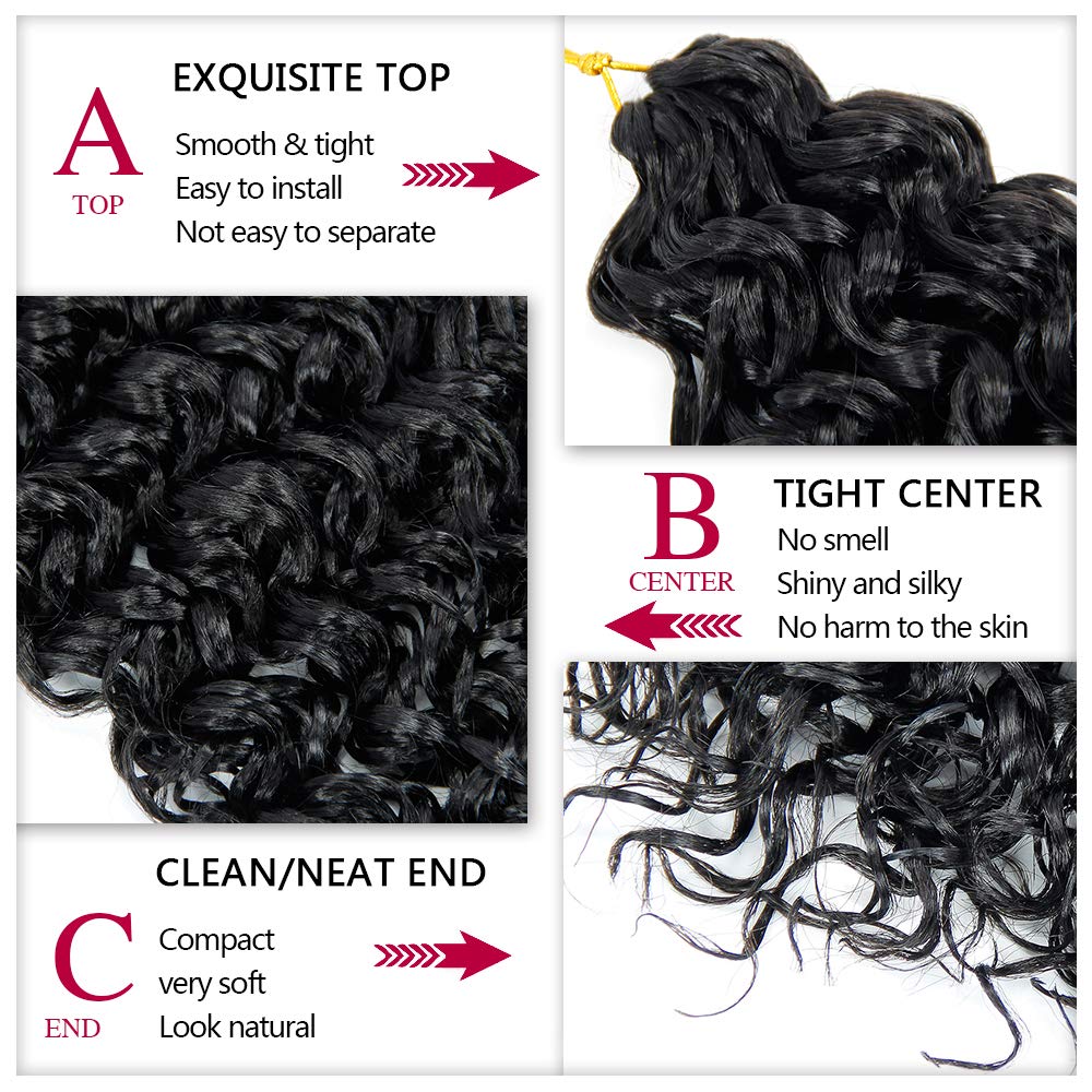 YXCHERISHAIR 8 packs crochet hair bundles, easy head-fitting for daily wear