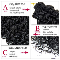 YXCHERISHAIR 8 packs crochet hair bundles, easy head-fitting for daily wear