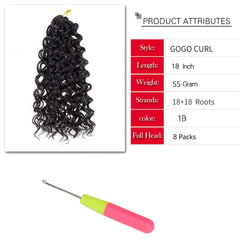 YXCHERISHAIR heat-resistant synthetic fiber crochet hair for smooth waves