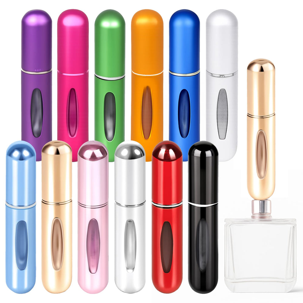 YXGTHGQZ 12-pack refillable atomizers with 5ml capacity for travel.