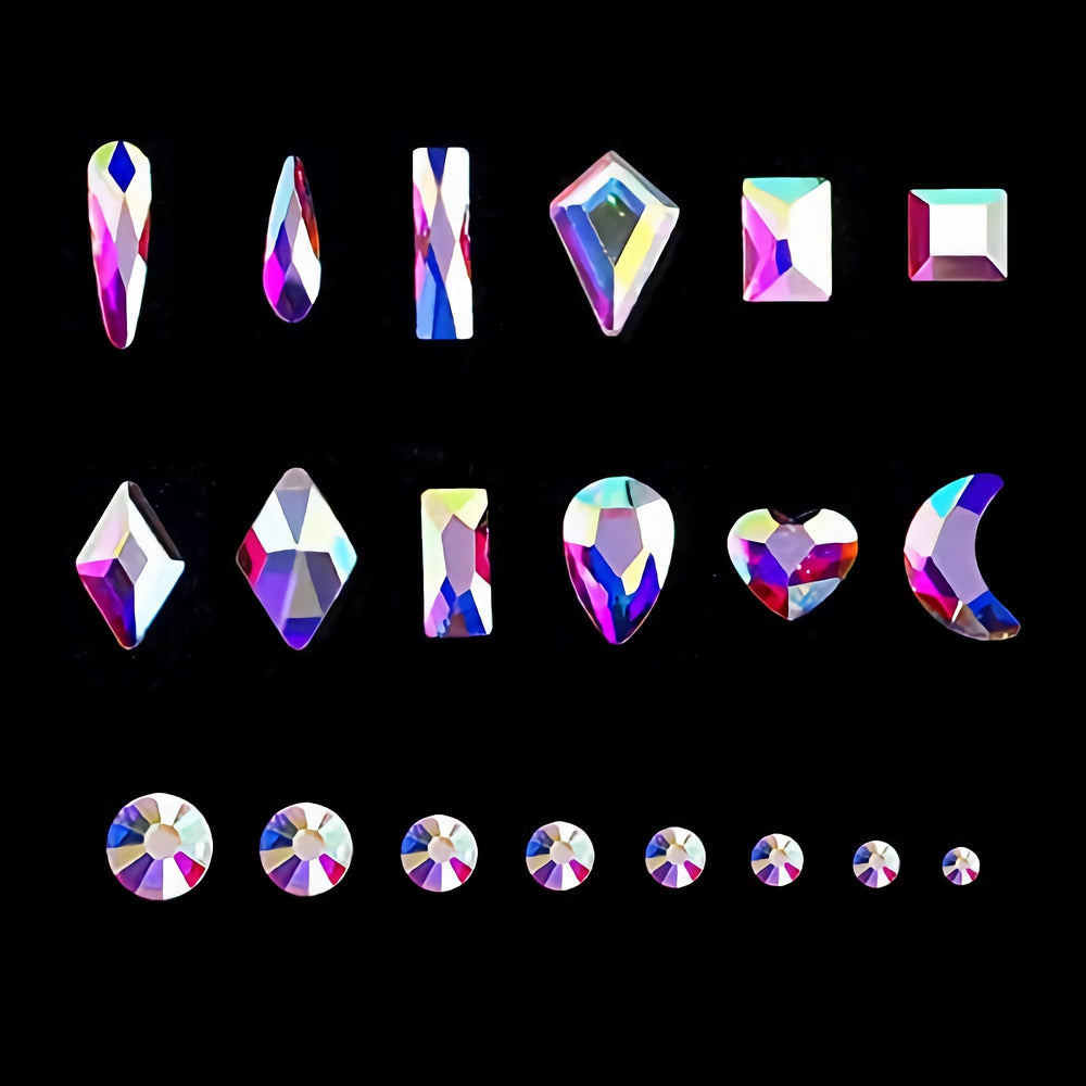 Yzzseven 3D nail art rhinestones add depth and shine to crafts.