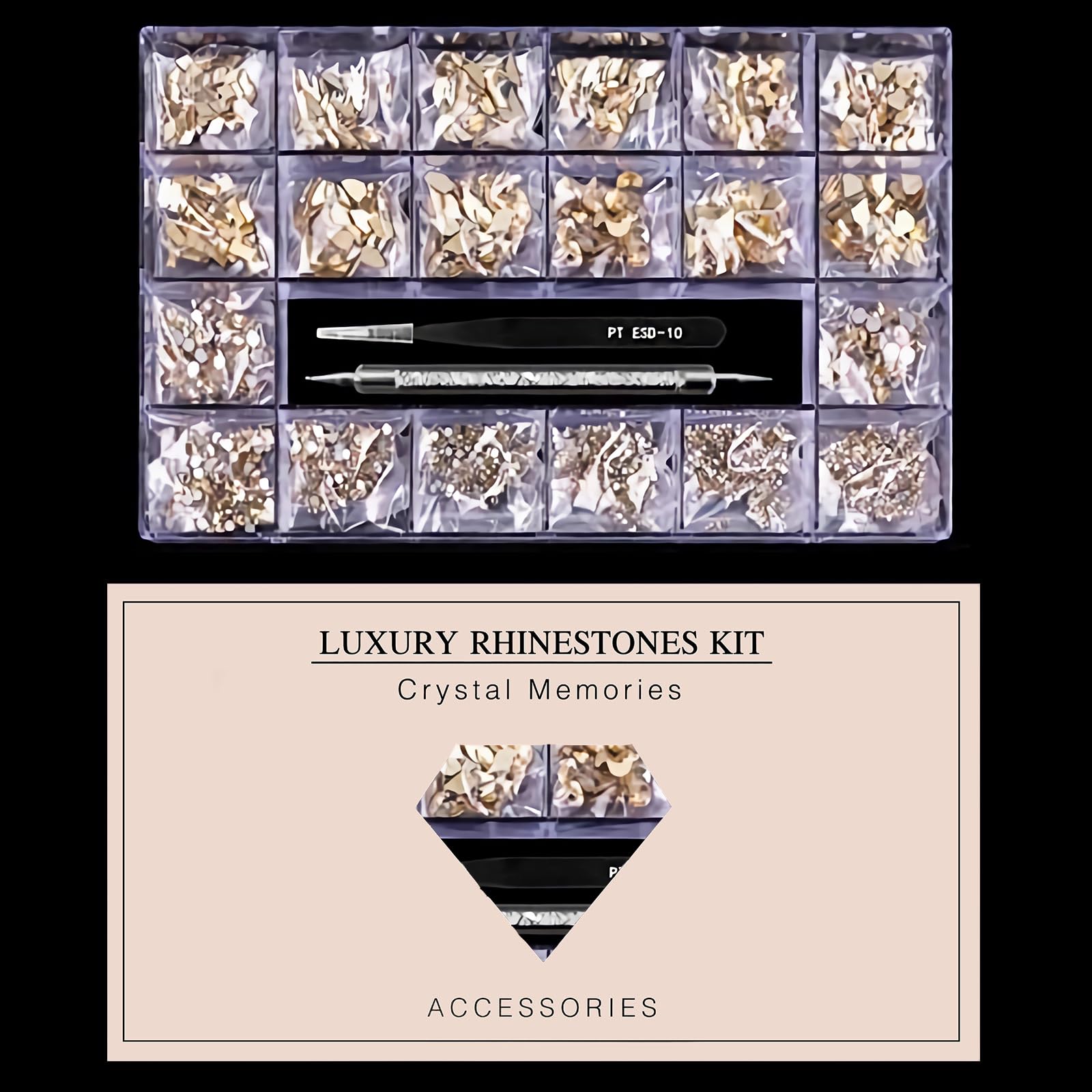 Yzzseven easy application on natural or artificial nails.