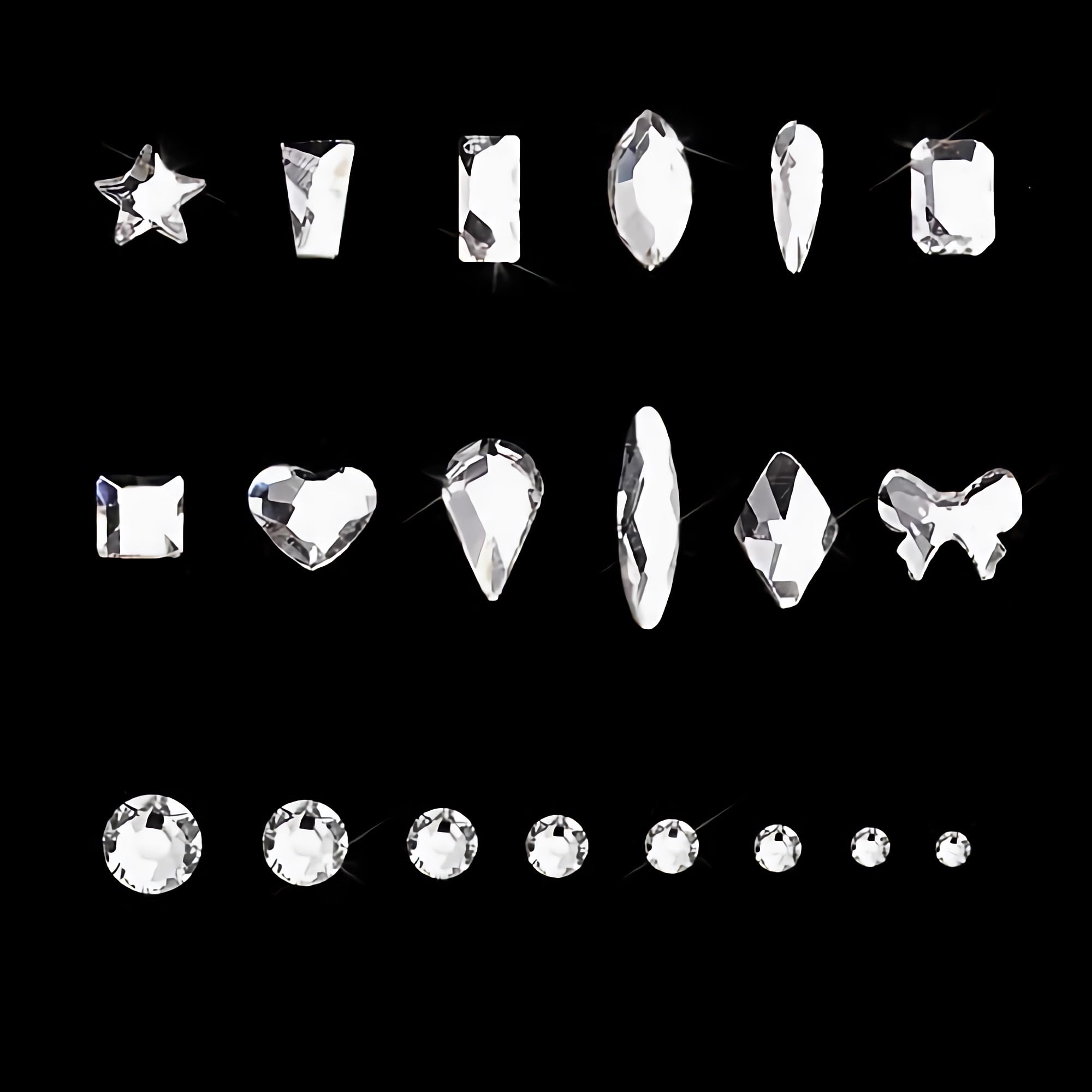 Yzzseven k9-glass-nail-art-crystals durable sparkle for DIY projects