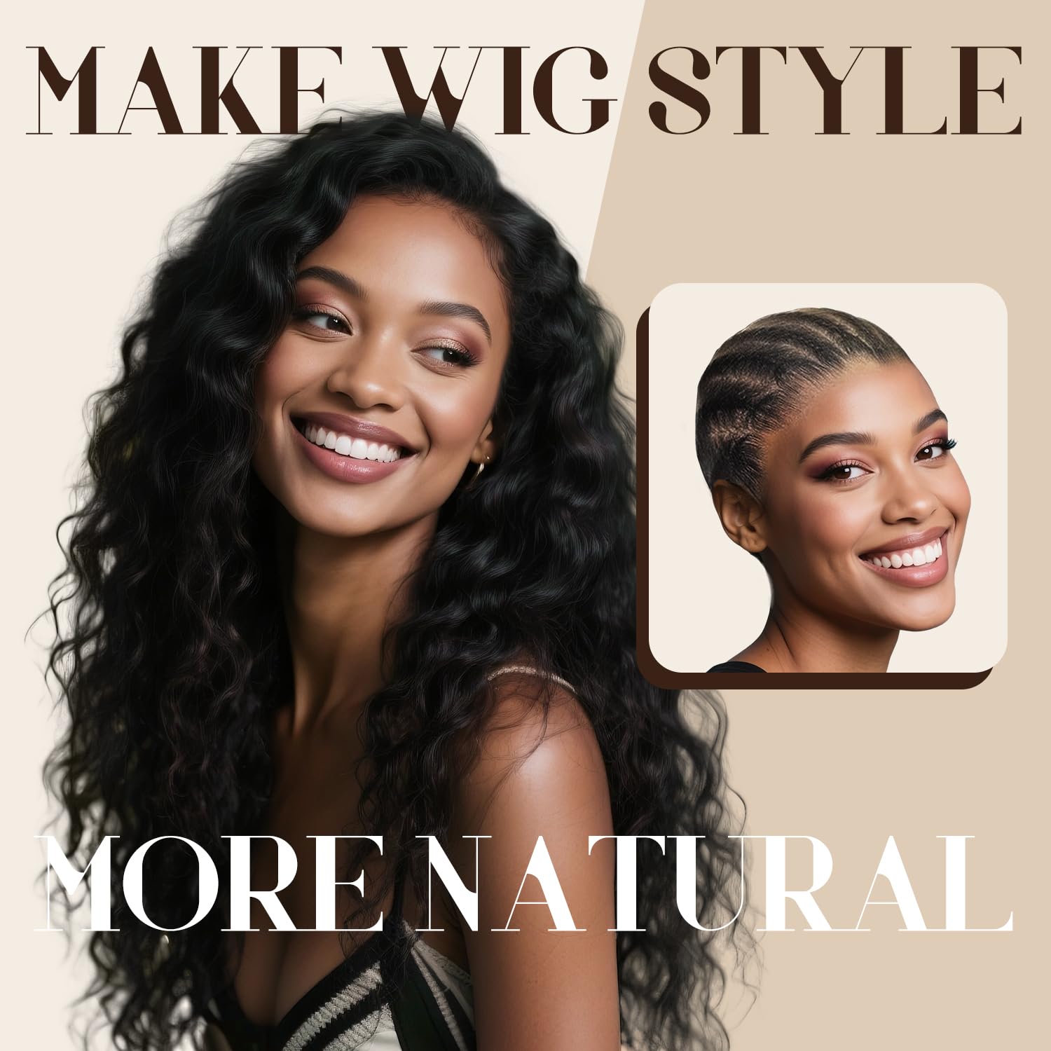 Z-CHARMMY non-slip wig cap features a secure band to keep hair in place.