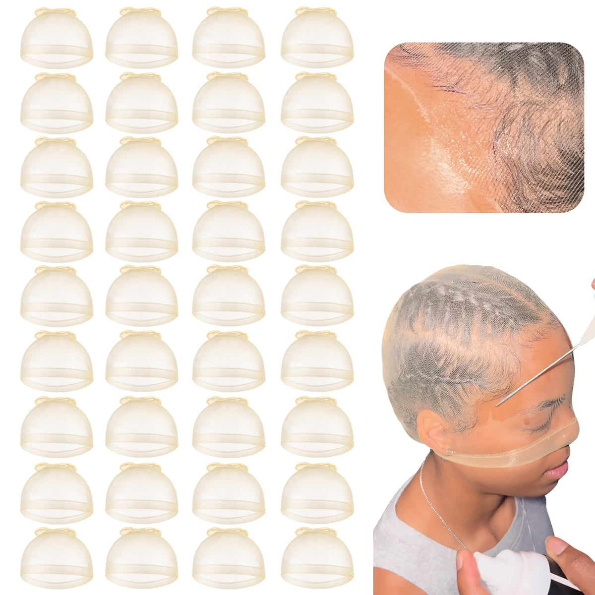 Z-CHARMMY Sheer HD Wig Cap for lace-front wigs creates a natural-looking hairline.