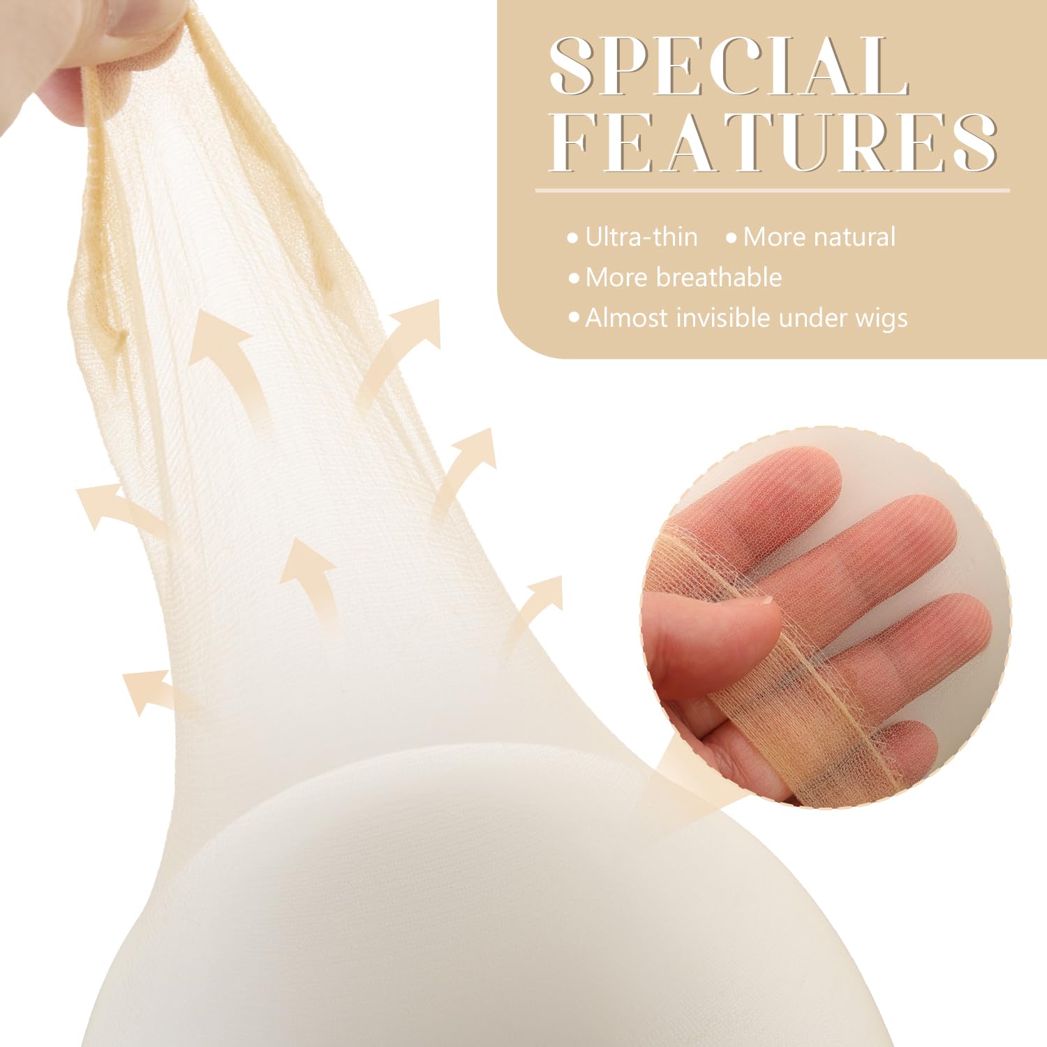 Z-CHARMMY stretchy-fit wig cap fits most head sizes comfortably.