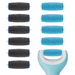 ZABOUL Amop Pedi Perfect 11-pack replacement rollers for convenient foot care refills.