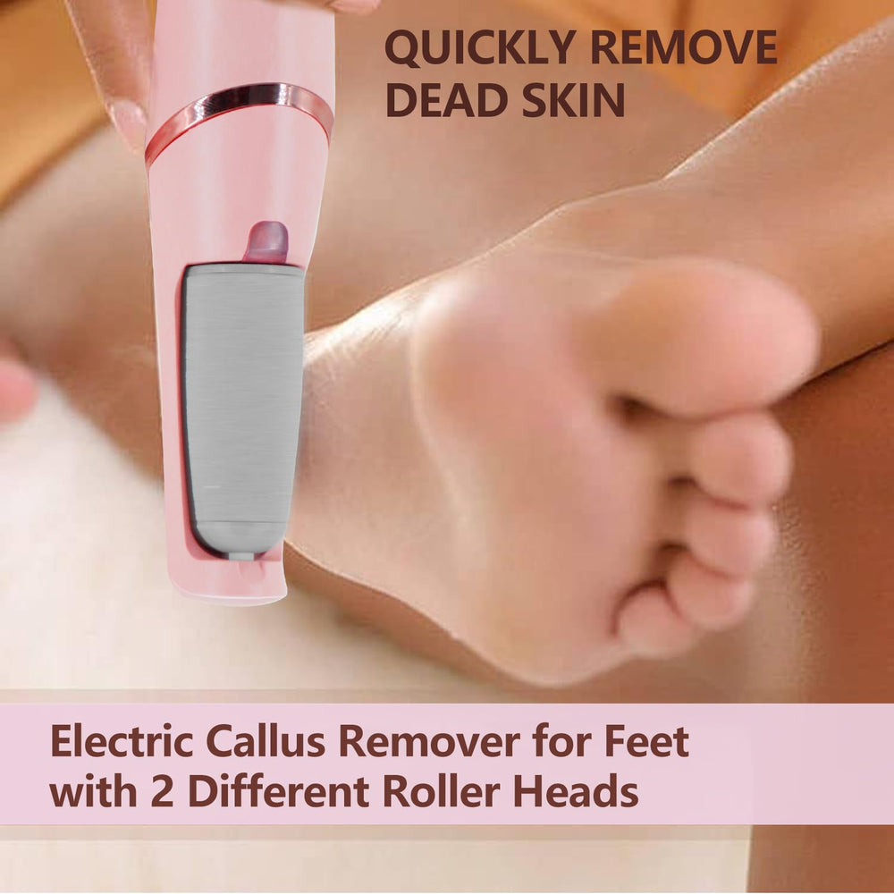 Extra coarse roller heads for faster removal of rough skin