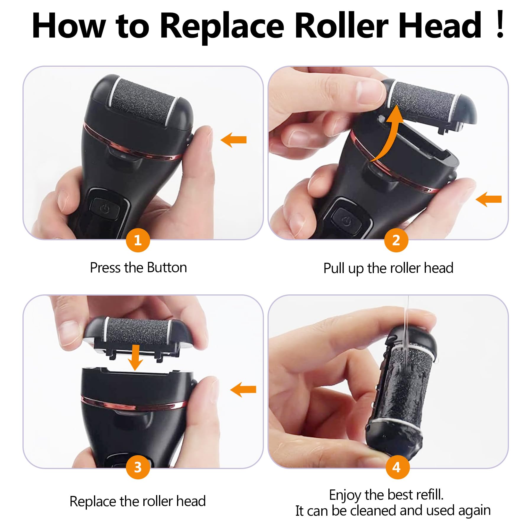 ZABOUL foot callus refill heads 6-pack for versatile maintenance