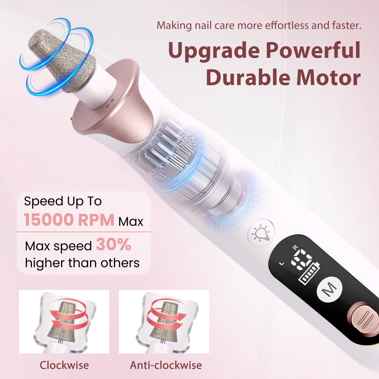 ZABOUL LED illuminated manicure workspace for clear detail