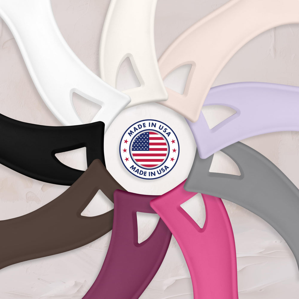 Zadro ergonomic curved handle designed for a comfortable grip during grooming.