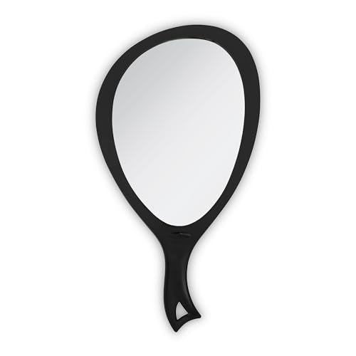 Zadro salon professional hand mirror with ergonomic handle for comfortable everyday use.