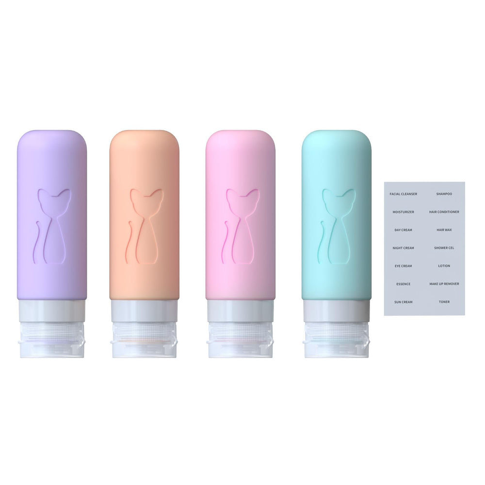 Zafit BPA-free silicone bottles with soft squeeze for easy refills.