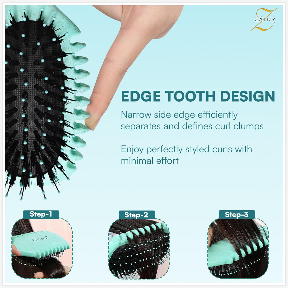 ZAINY eco-conscious handle adds comfort and sustainability to styling.
