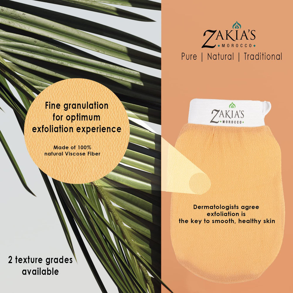 Zakia's Morocco guante Kessa ayuda a remover bronceado falso naturalmente