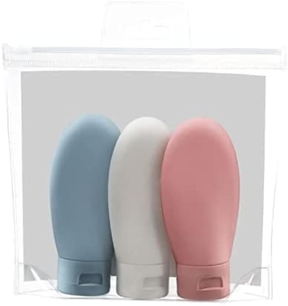 ZALUJMUS travel bottles feature screw caps for simple refilling and secure closure.
