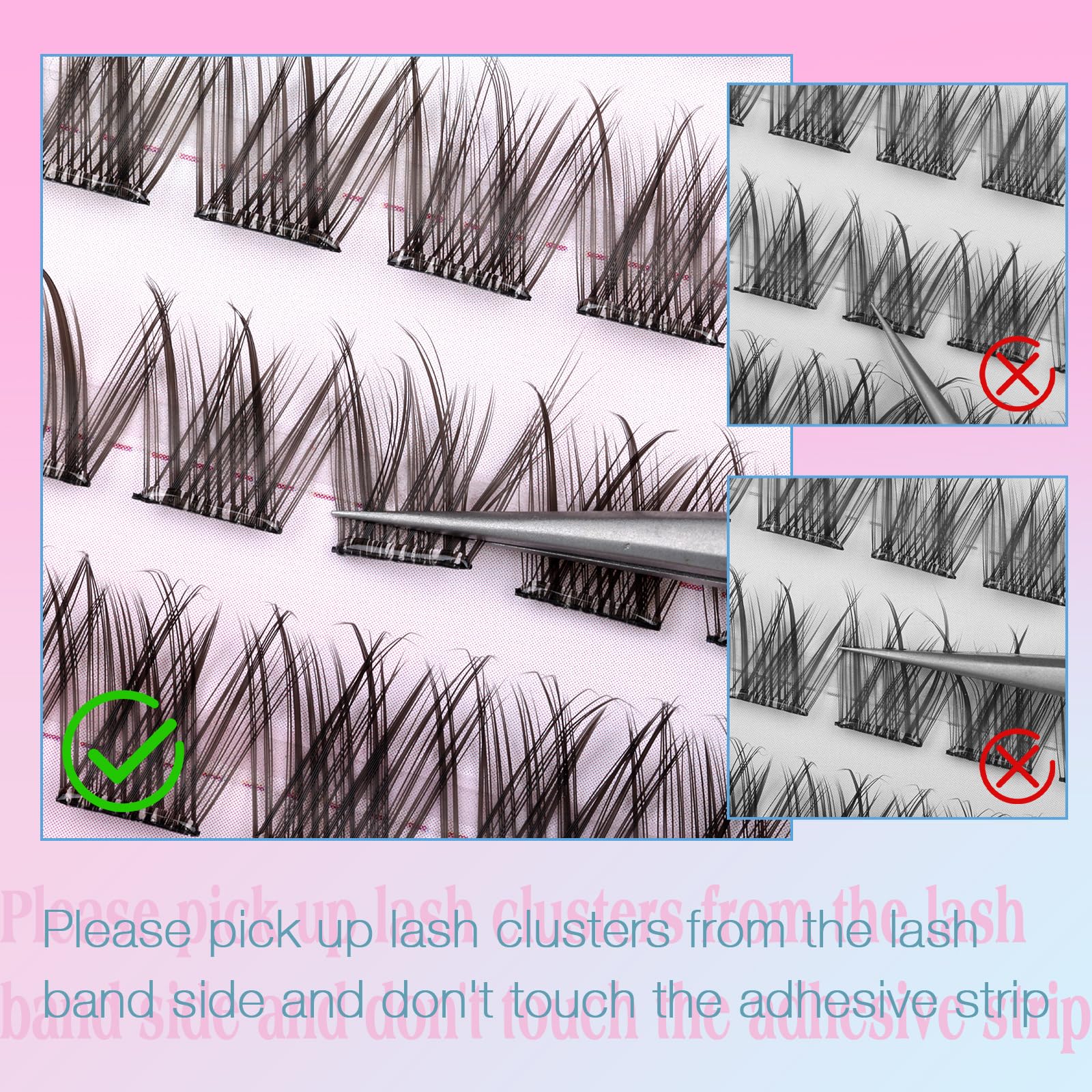 Zanlufly beginner friendly lashes offer simple application.