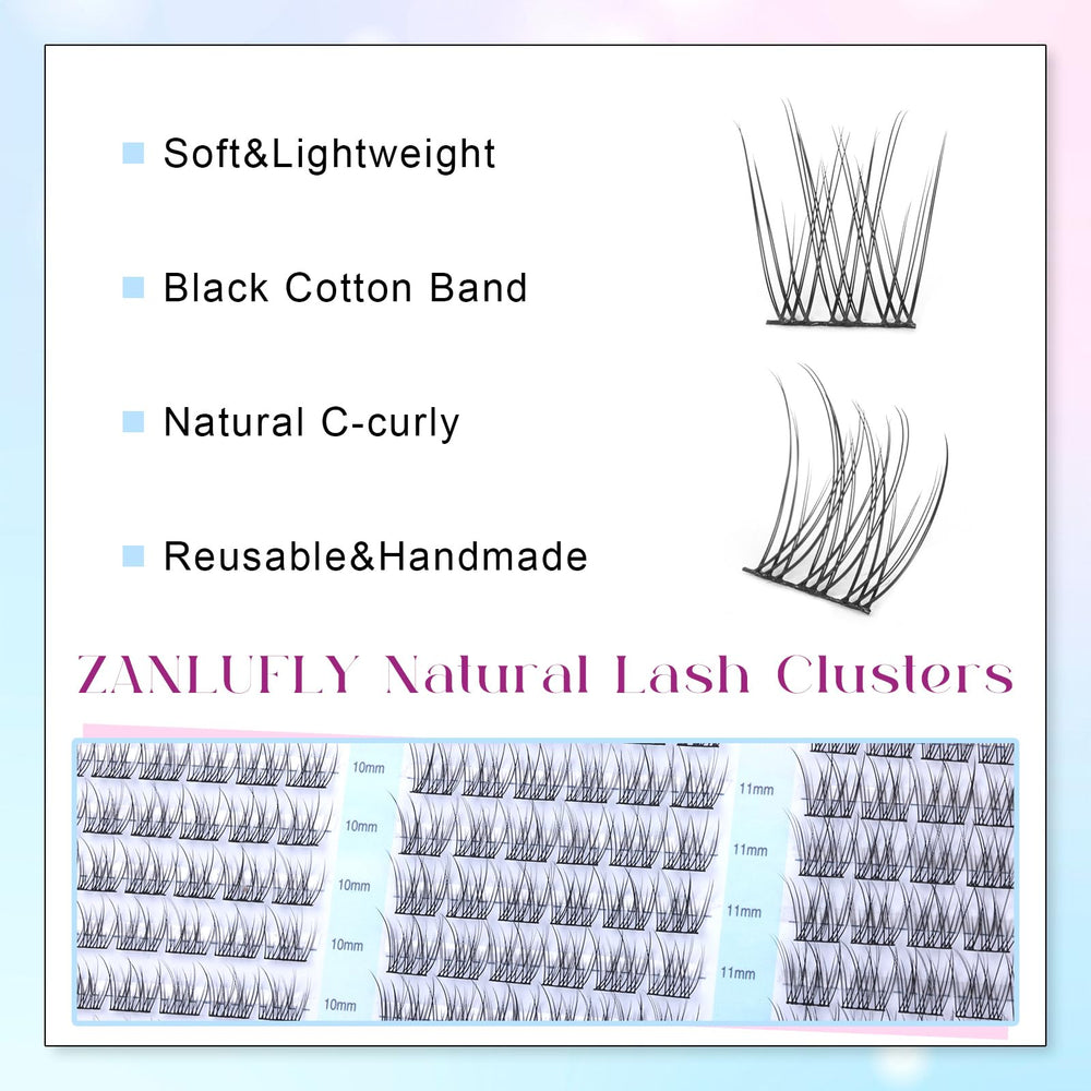 zanlufly black synthetic fibers for sleek long-lasting lashes