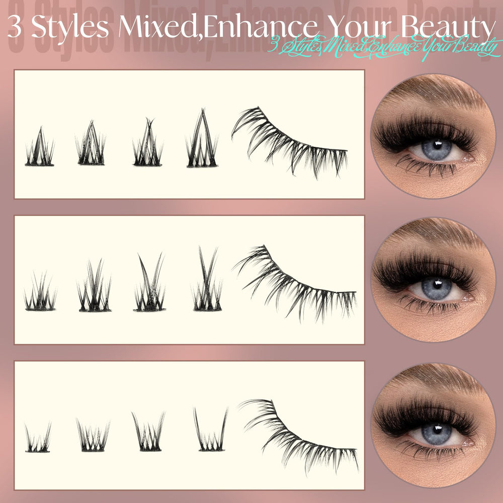 ZANLUFLY bottom lash clusters deliver 3D depth to your eyeliner