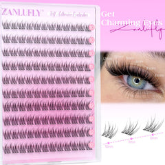 ZANLUFLY c-curly 10-12mm lashes blend with natural lashes