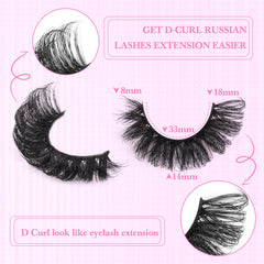 Zanlufly cat-eye D-curly lashes deliver wispy definition.