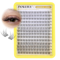 ZANLUFLY CC-curly cluster lashes 9mm for a natural flutter and light feel