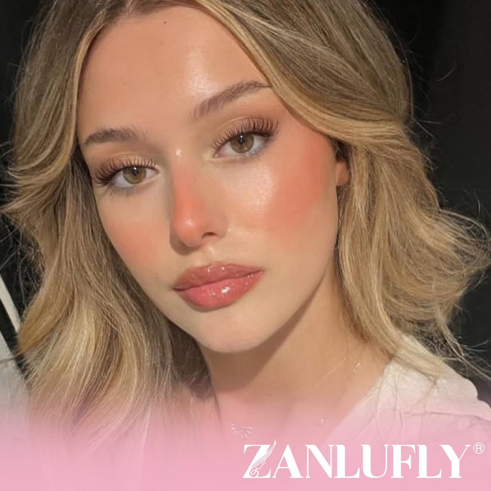 Zanlufly dark brown lash extensions for subtle depth
