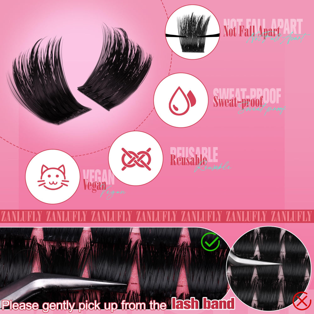 zanlufly Faux-mink fibers stay curled with 3D volume and long-lasting appeal.