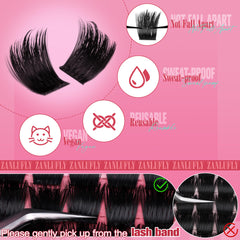 zanlufly Faux-mink fibers stay curled with 3D volume and long-lasting appeal.