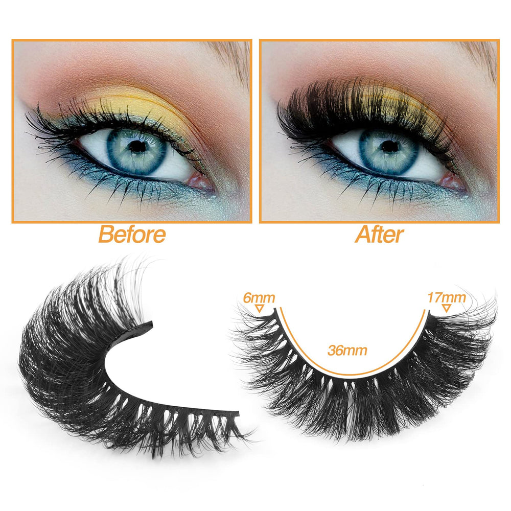 Zanlufly fox eye lashes long wispy design for dramatic yet elegant look